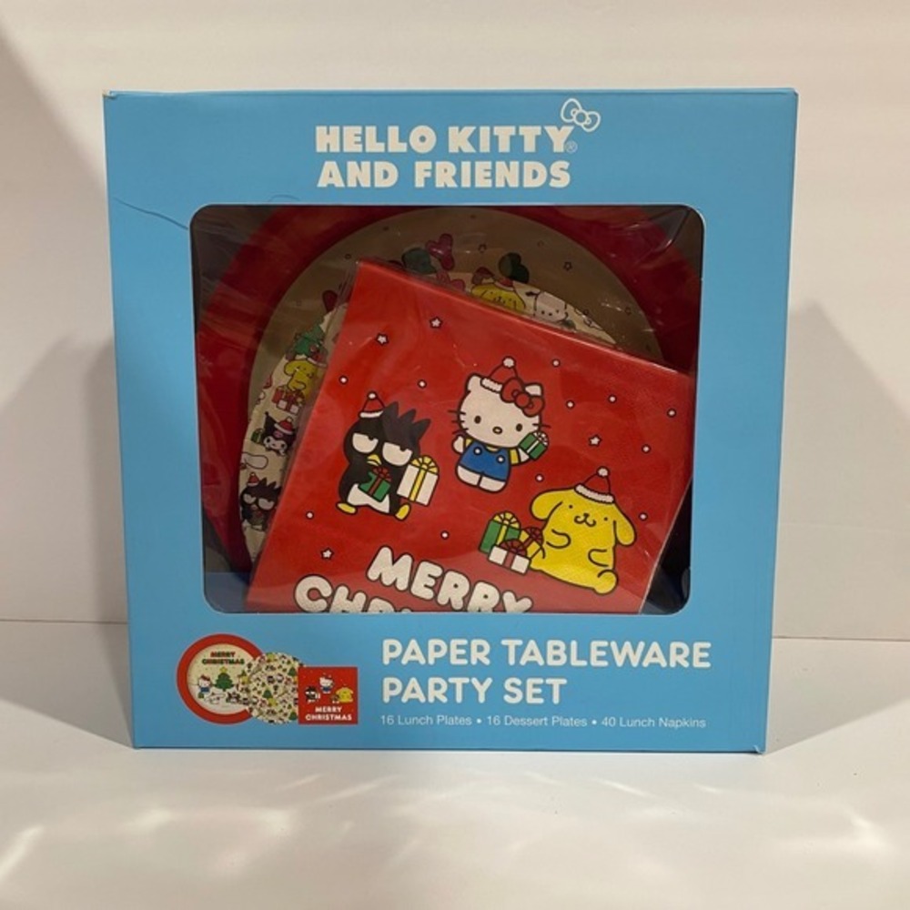 Hello‎ Kitty And Friends Paper Tableware Party Set Christmas Plates Napkins